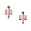 2Pièces Outils Retractables Pinceaux Doubles Or Rose Gold 10