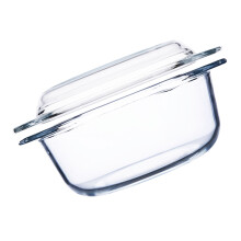 2Pièces Bol Transparent En Verre Trempé Résistant Micro-Ondes Four