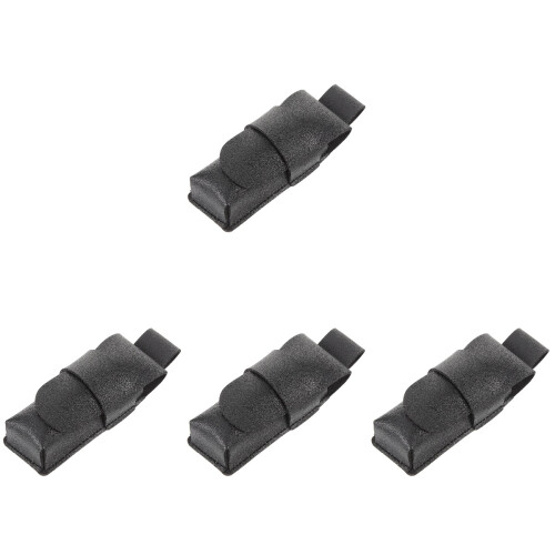 4Pièces -Harmonica PU Noir Protection Facile À Transporter 2