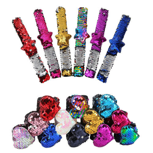 48Pièces Bracelets Slap Éclatants Multicolores Accessoires De Soirée 1
