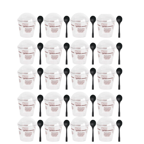 50Ensembles Coupe À Mousse Jetable Café Transparent Pour 1
