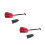 2Pièces Repliable Aluminium Rouge Pour 4