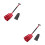 2Pièces Repliable Aluminium Rouge Pour 5