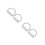 4Pièces Boucle Acier Inoxydable Argentée Poids Ceinture D Ring 4