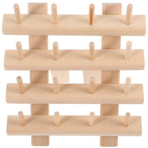 3Pièces Support Fil Bois Lisse Usage Couture Artisanat 2