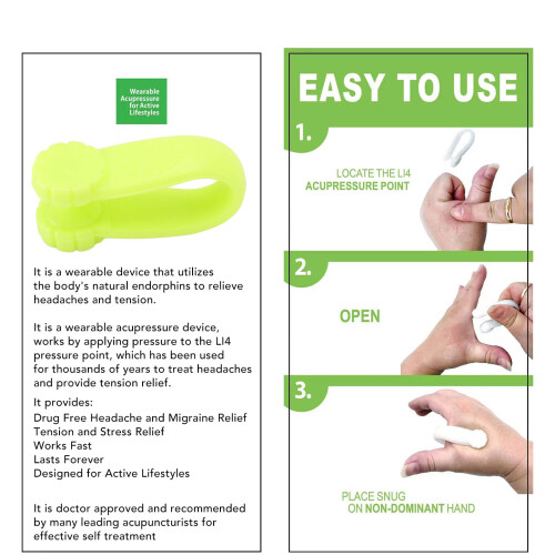 Non-Drug Headache Relief Clip for Acupuncture Stimulation Points 2