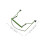 2Pièces Support Col Harmonica Métal Vert Réglable Usage Scénique 2