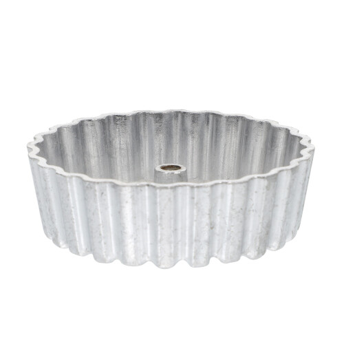 2Pièces Moule Friture Timbale Aluminium Argent 1