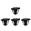 4Pcs Black Durable Boxing Groin Guards for Kids Comfortable Training 9