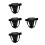 4Pcs Black Durable Boxing Groin Guards for Kids Comfortable Training 7