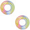 2Pièces Anneaux De Flottaison Transparents Arc-En- Séquins Durable 6