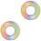 2Pièces Anneaux De Flottaison Transparents Arc-En- Séquins Durable 3
