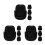 12Pcs Portable Foldable Pot Lid Handle Replacement Black Knobs 8