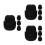 12Pcs Portable Foldable Pot Lid Handle Replacement Black Knobs 6