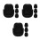 12Pcs Portable Foldable Pot Lid Handle Replacement Black Knobs 7