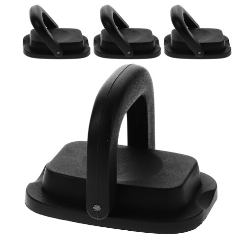 12Pcs Portable Foldable Pot Lid Handle Replacement Black Knobs 2