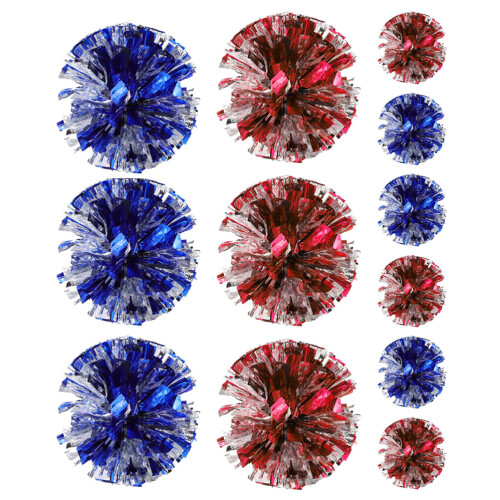24Pcs Lightweight Plastic Cheer Pom Poms for Party and Performance 2