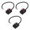 3Pcs Black Mini Knob LED Dimmer Controller Indoor Plant Light Use 5