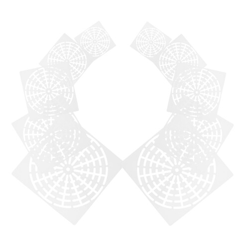 40Pcs Durable Reusable Mandala Stencils White Pet for DIY Wall Art 2