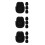 12Pcs Portable Foldable Pot Lid Handle Replacement Black Knobs 5
