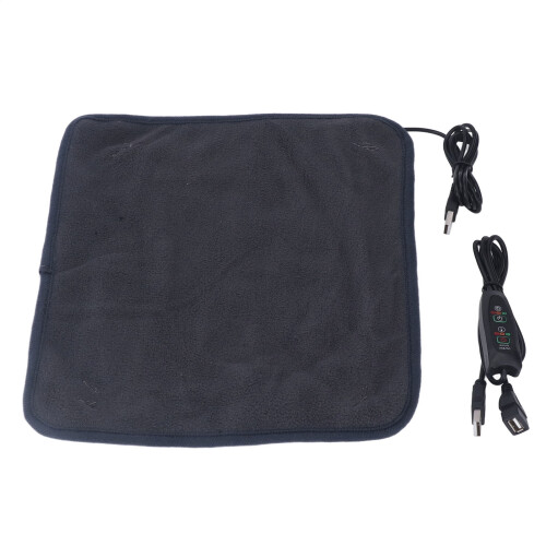Cuscino riscaldante portatile USB: 3 livelli di riscaldamento, timer automatico, grigio scuro, 5V