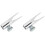 2Pcs Silver Makeup Pencil Sharpener Dual for Eyebrow Lip Liner 2