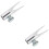 2Pcs Silver Makeup Pencil Sharpener Dual for Eyebrow Lip Liner 6
