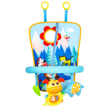 Infant Delight: Travel Time Toy Set, Baby-Safe Designs Adjustable Car Seat Toy With Cute Dolls And Sounds For 0-12 Months Old, Great Learning Tool