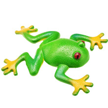 Aspetto realistico, sicuro e resistente, giocattolo a forma di rana in plastica ABS, ideale per il relax e il gioco interattivo.