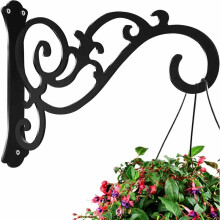 Hand Forged Heavy Duty Cast Iron Wall Mounted Bracket, Perfectly Distressed Exquisite Design for Multi-purpose Use, Easy Installation with Straight