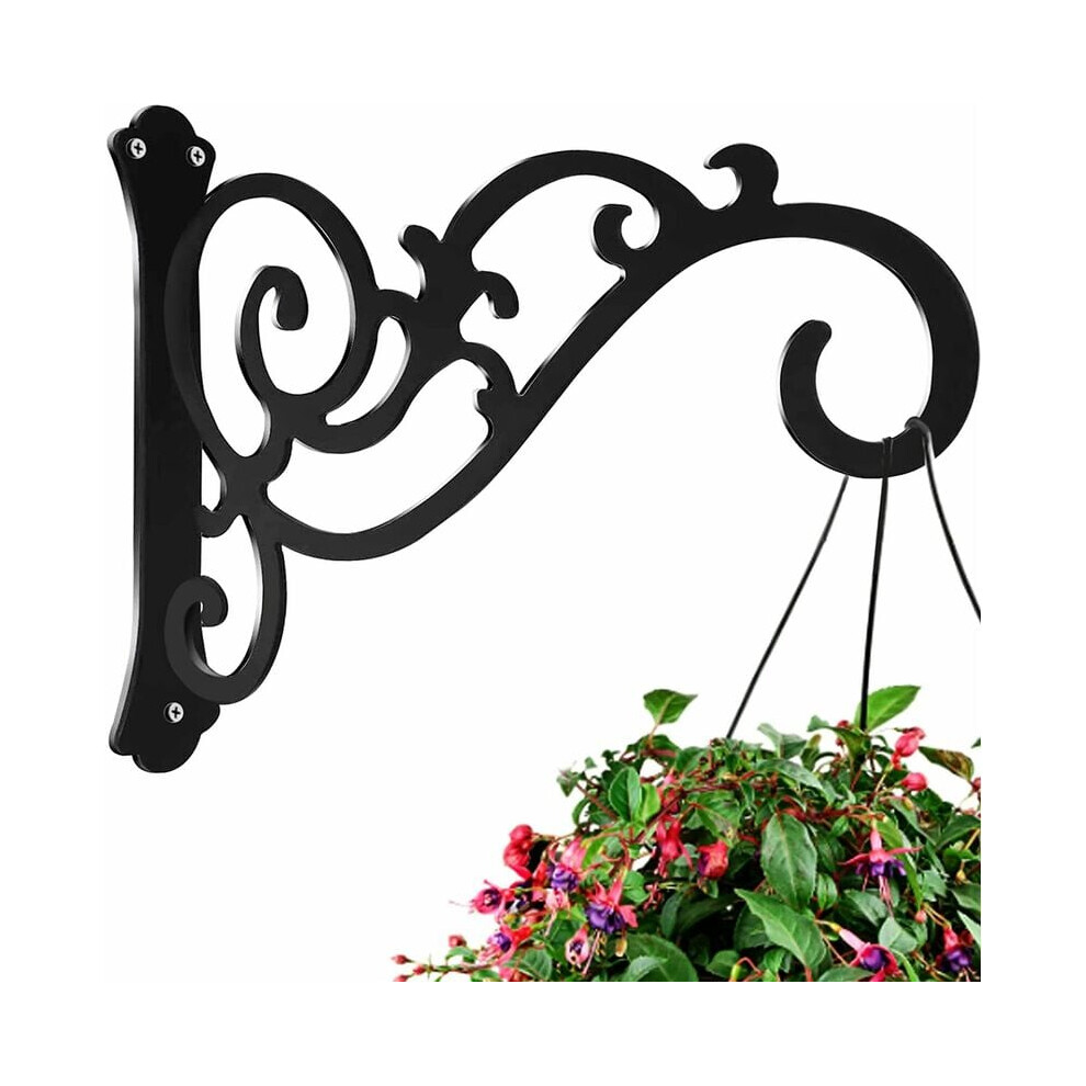 Decorative Bracket, Exquisite Design Rust Resistant Cast Iron Wall Mounted Hanger For Bird Feeders Hanging Baskets Moroccan Lanterns Planters, 9448196421598