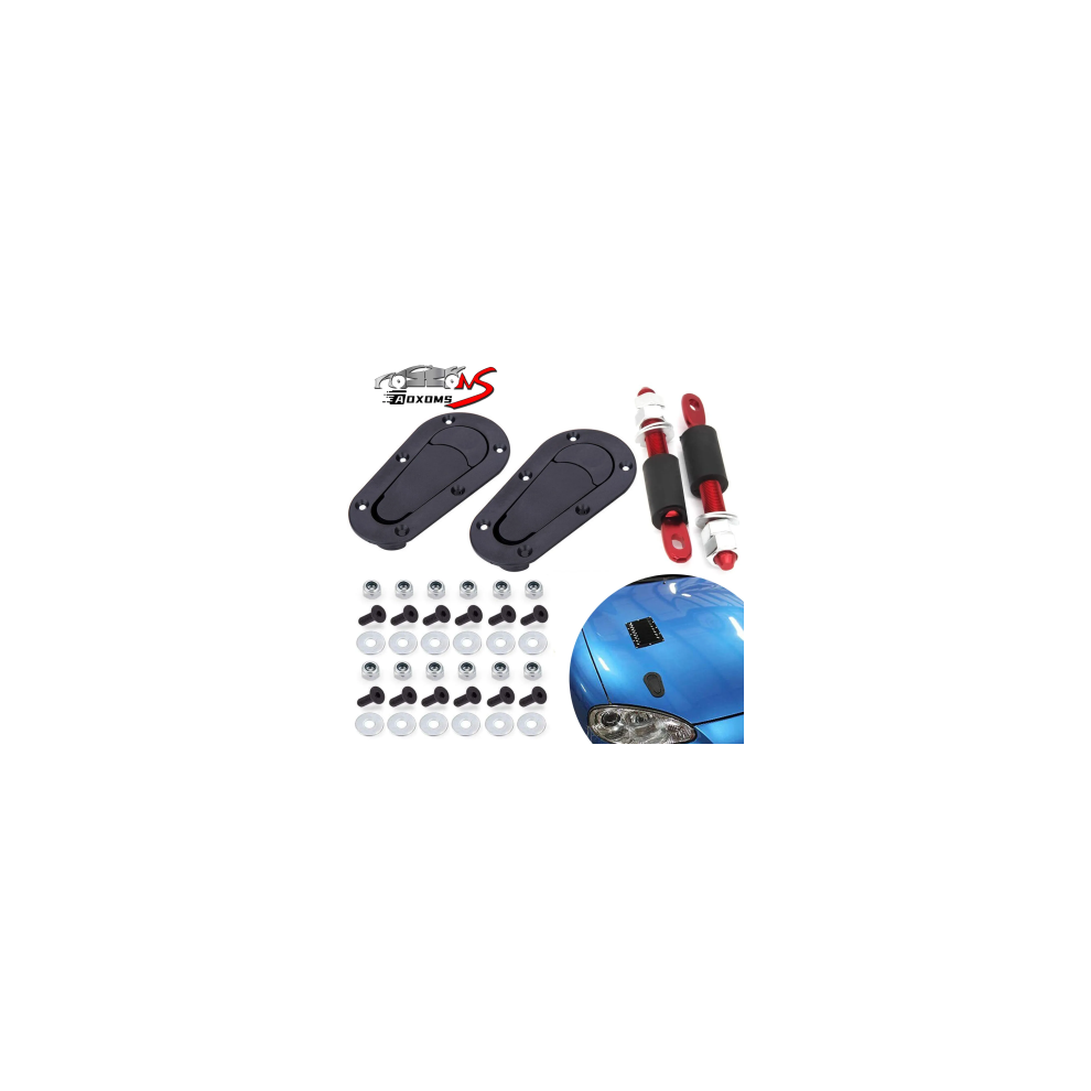 Flush Hood Latch, Universal Racing Car Flush Mounted Hood Pins Engine Bonnet Latch Lock Kit For Professional Rally Cars 9169997445179