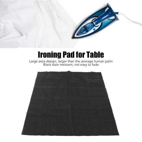 Reusable Black Ironing Pad for Clothes Protection and DIY Projects 2