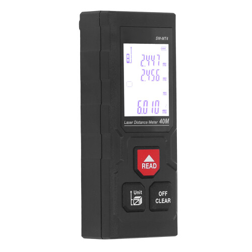 Laser Distance Meter 40m Range, 2mm Accuracy, Handheld Portable 2