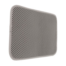 Waterproof Double Layer EVA Cat Litter Pad 45x30cm Gray, Non-slip Mat