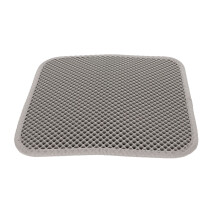 Cat Litter Mat 30x30cm Waterproof EVA Double Layer Gray for Kittens