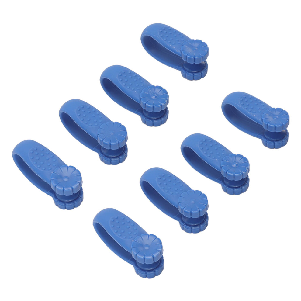 Blue 8Pcs Plastic Hand Acupressure Clips For Migraine & Headache Relief,