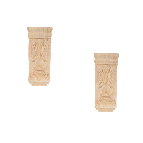 2Pièces Corbeaux Rustiques En Bois Sculpté 2
