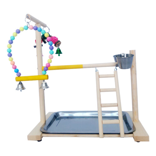 2Ensembles Stand Perroquet Beige Escalade Pour Petits Oiseaux 1
