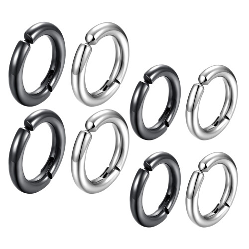 40Pièces Boucles Non Percées Unisexes Clips Acier Colorées Élégantes 1