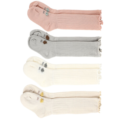 8Paires Coton Élastique Chaudes Colorées 1
