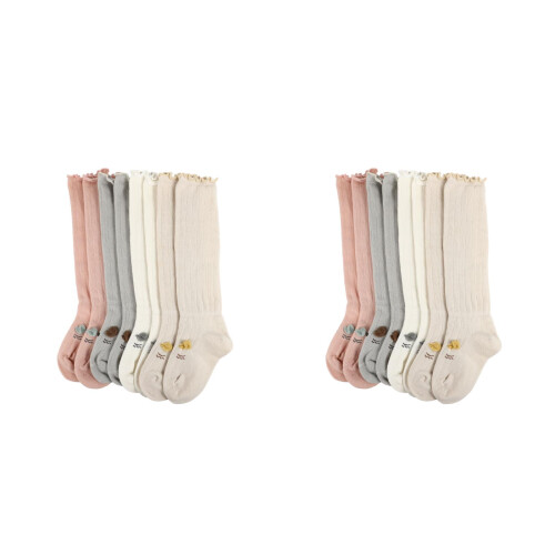 8Paires Coton Élastique Chaudes Colorées 2