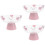 3Pcs Pink Draining Fruit Basket Pedestal Fruit Serving Plate 6