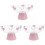 3Pcs Pink Draining Fruit Basket Pedestal Fruit Serving Plate 3