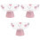 3Pcs Pink Draining Fruit Basket Pedestal Fruit Serving Plate 4