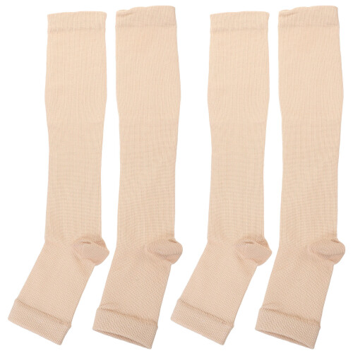 8Paires Manchons Mollet Compression Respirants En Nylon