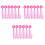 18Pièces Streamers Guidon Polyester Rose Pour Déco 4