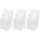 3Pièces Range-Dossiers Transparent ABS Simple Et Pratique Pour 6