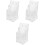 3Pièces Range-Dossiers Transparent ABS Simple Et Pratique Pour 5