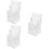 3Pièces Range-Dossiers Transparent ABS Simple Et Pratique Pour 9